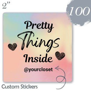 100 Thank you Stickers Thermal Glossy